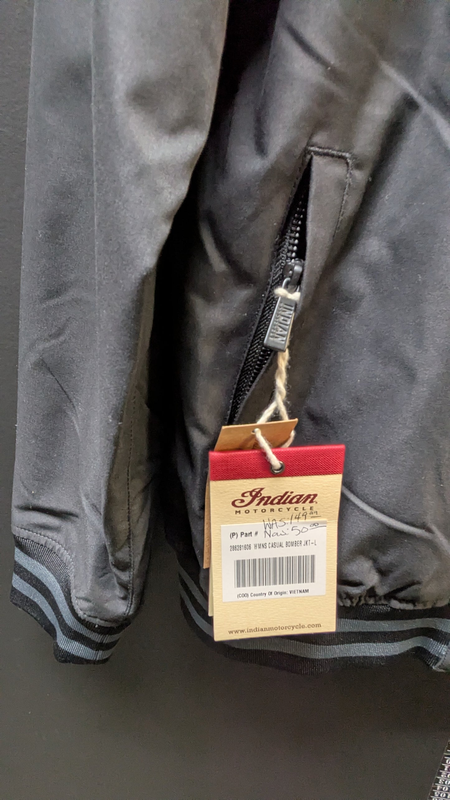 New! Indian Motorcycle Women's Casual Bomber Jacket-large