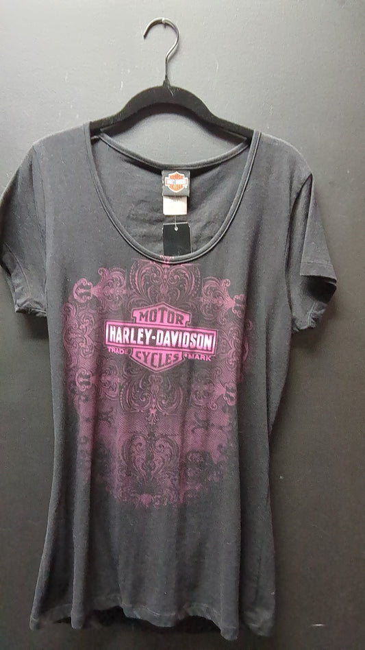 Woman's Fitted Tee with Cut Out Back