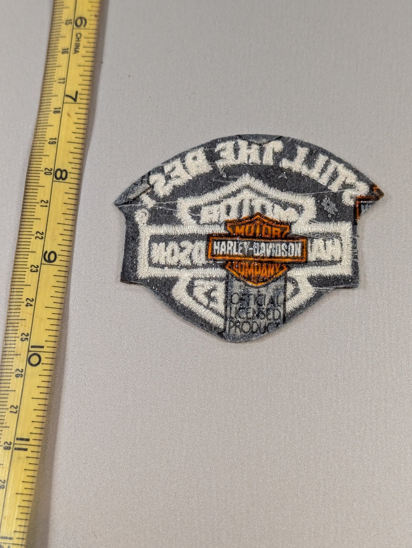 Vintage Harley-Davidson “Still the Best” Patch – Black & White Bar & Shield