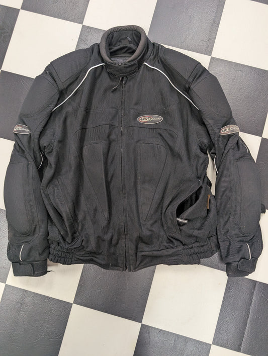 XXL Nitro Mens Medium Black Padded Motorcycle Racing Jacket Without Inner Lining