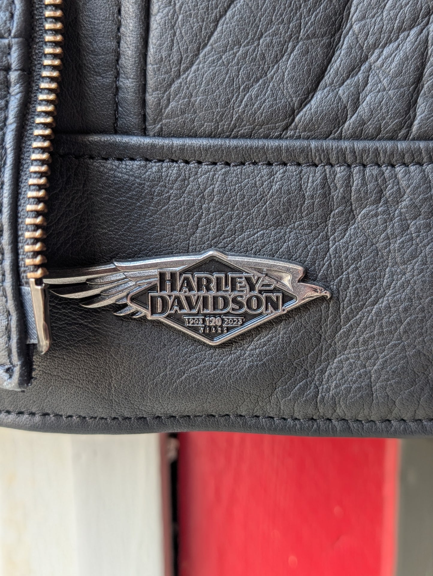 Leather Harley Davidson women's riding coat