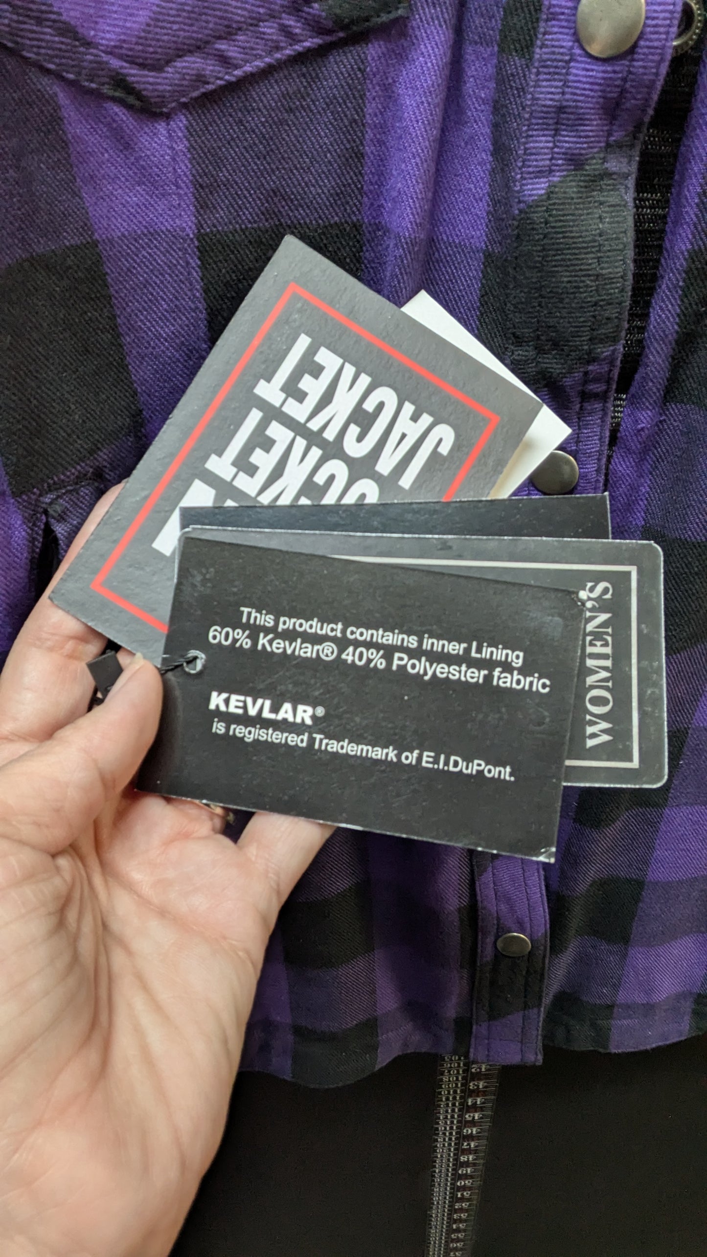 NEW! UNK Riding Gear Kevlar Women's Flannel Jacket - Size  2XL