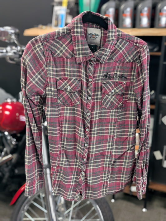 Women's Plaid Harley Davidson Flannel Size Medium