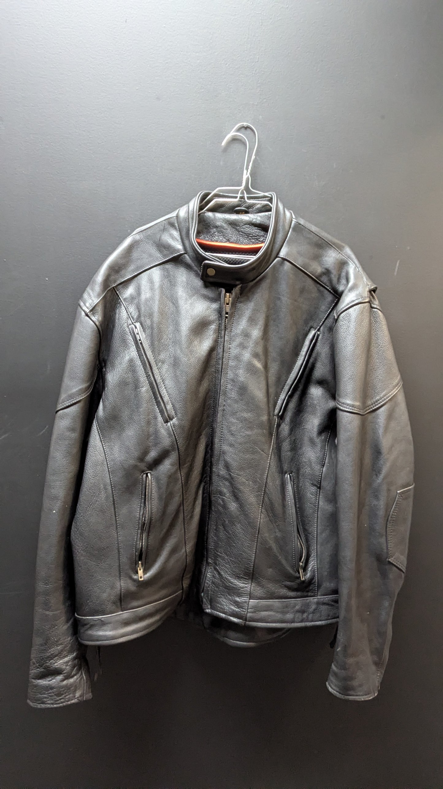 Leather Motorcycle jacket- Men's size 54