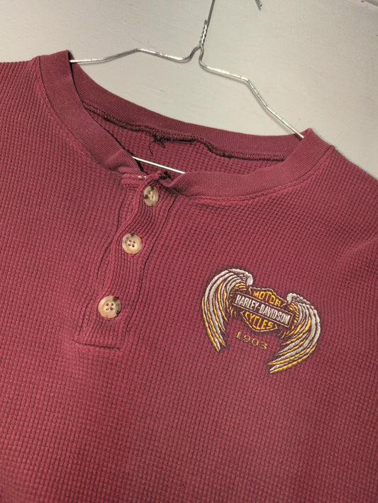 Purple waffle knit Harley Davidson t-shirt