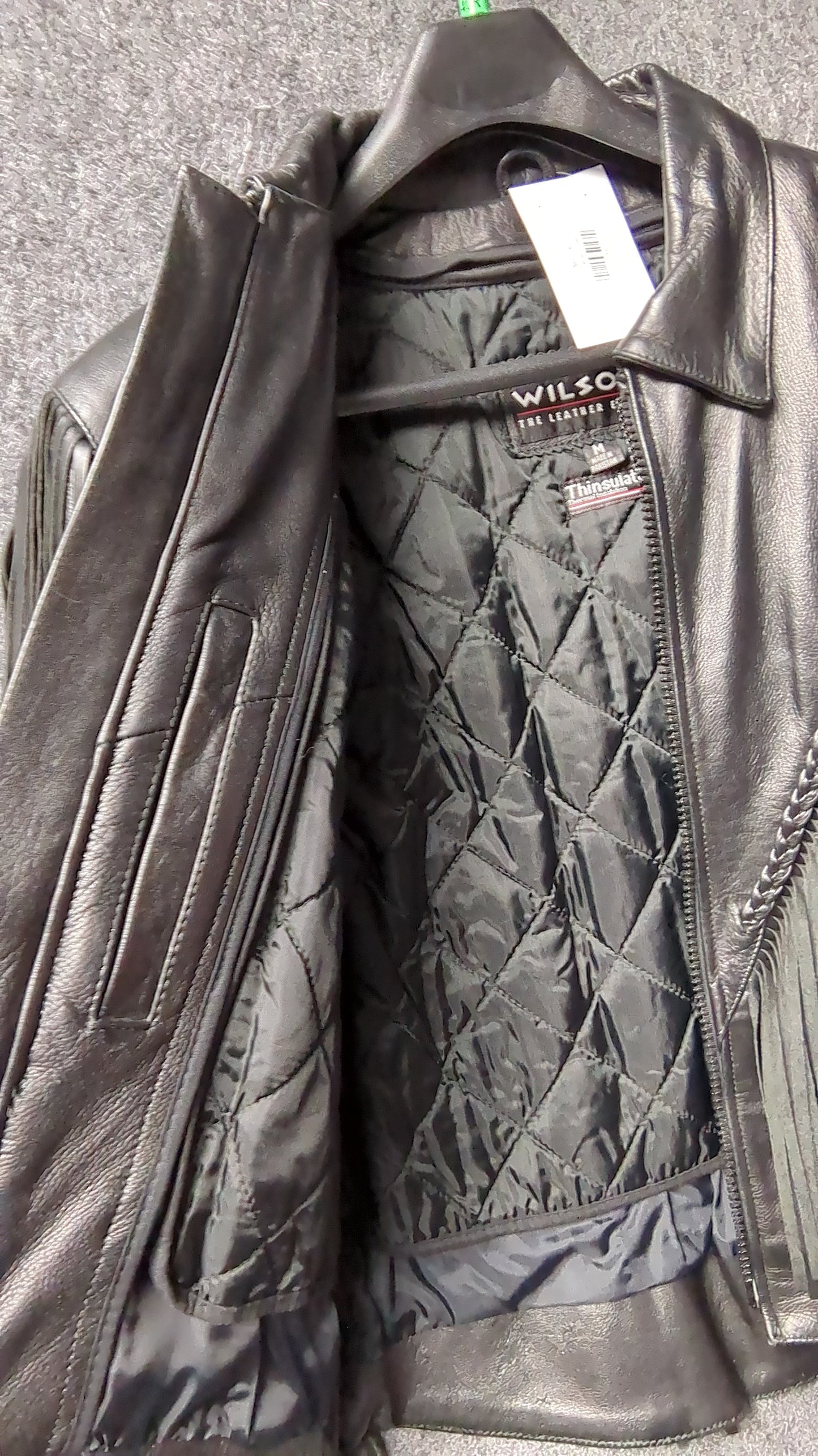 Women's Wilsons Leather Fringe Motorcycle Jacket – Thinsulate Lined (M)