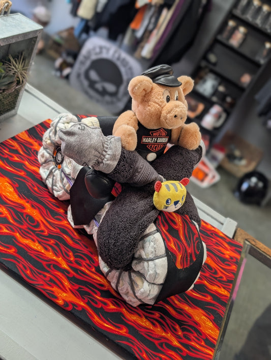 Diaper cake Motorcycle Themed!