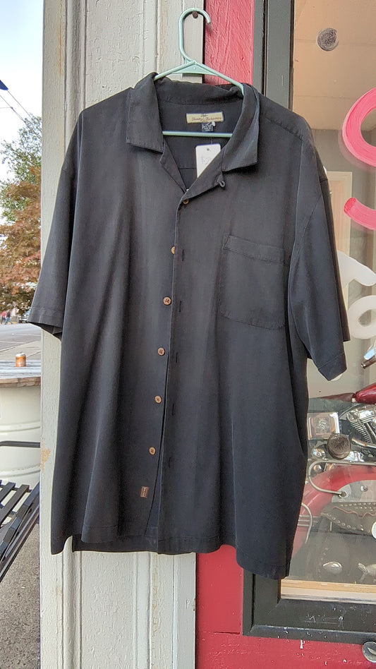 Button up Collar Men's Shirt Harley Davidson 100% Silk Vintage Tommy Bahama