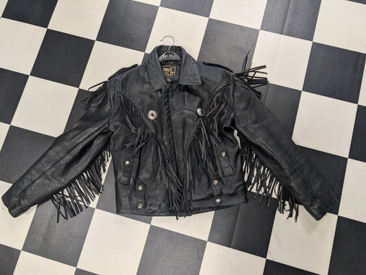 Fringe Vintage First Genuine Leather size Large