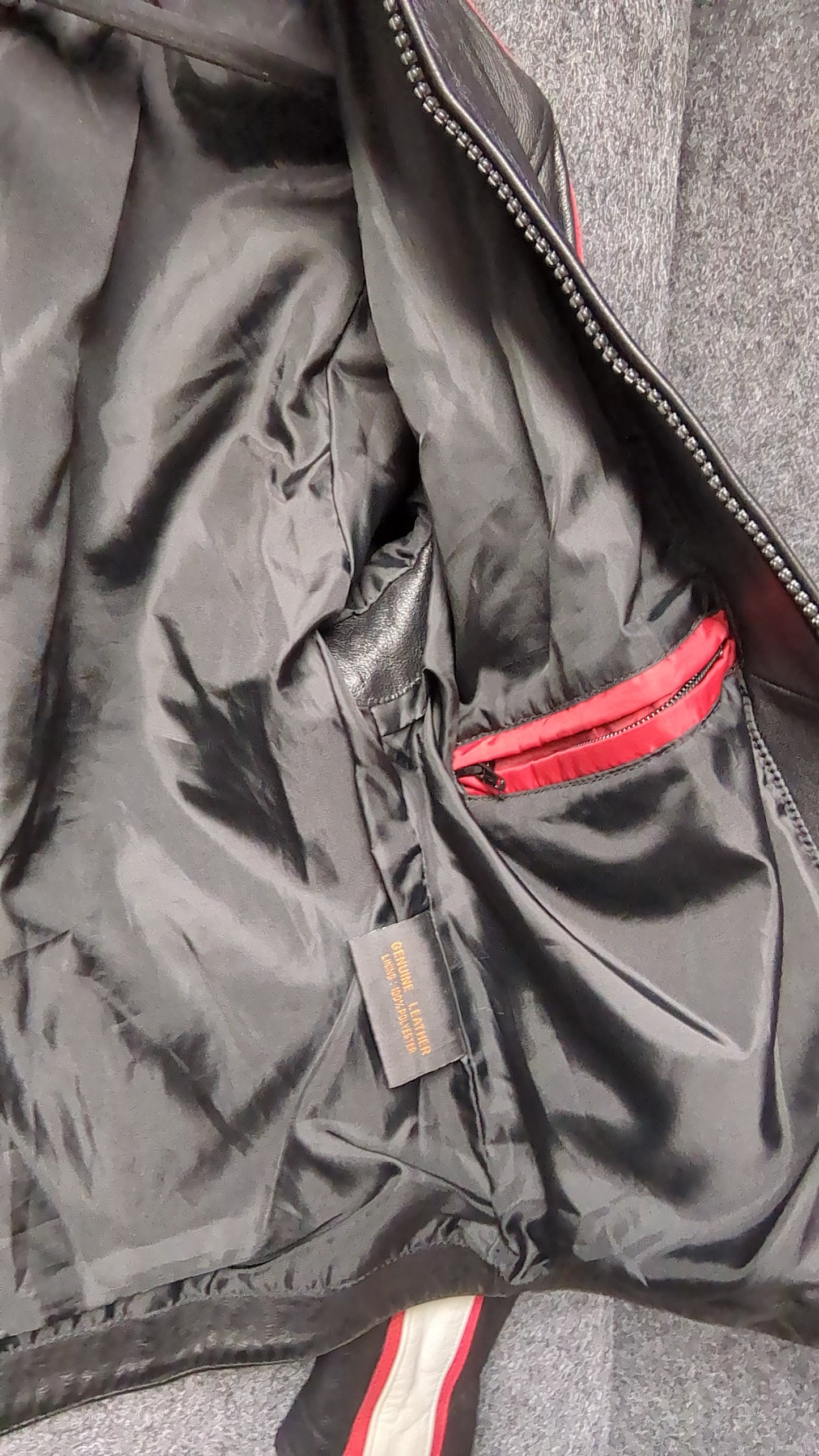 Victory Motorcycles Women’s Leather Riding Jacket – Black with Red & White Accents (Size M)