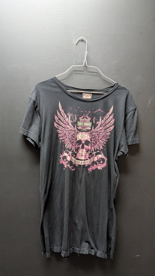 Harley-Davidson Pink Skull Woman's T-shirt