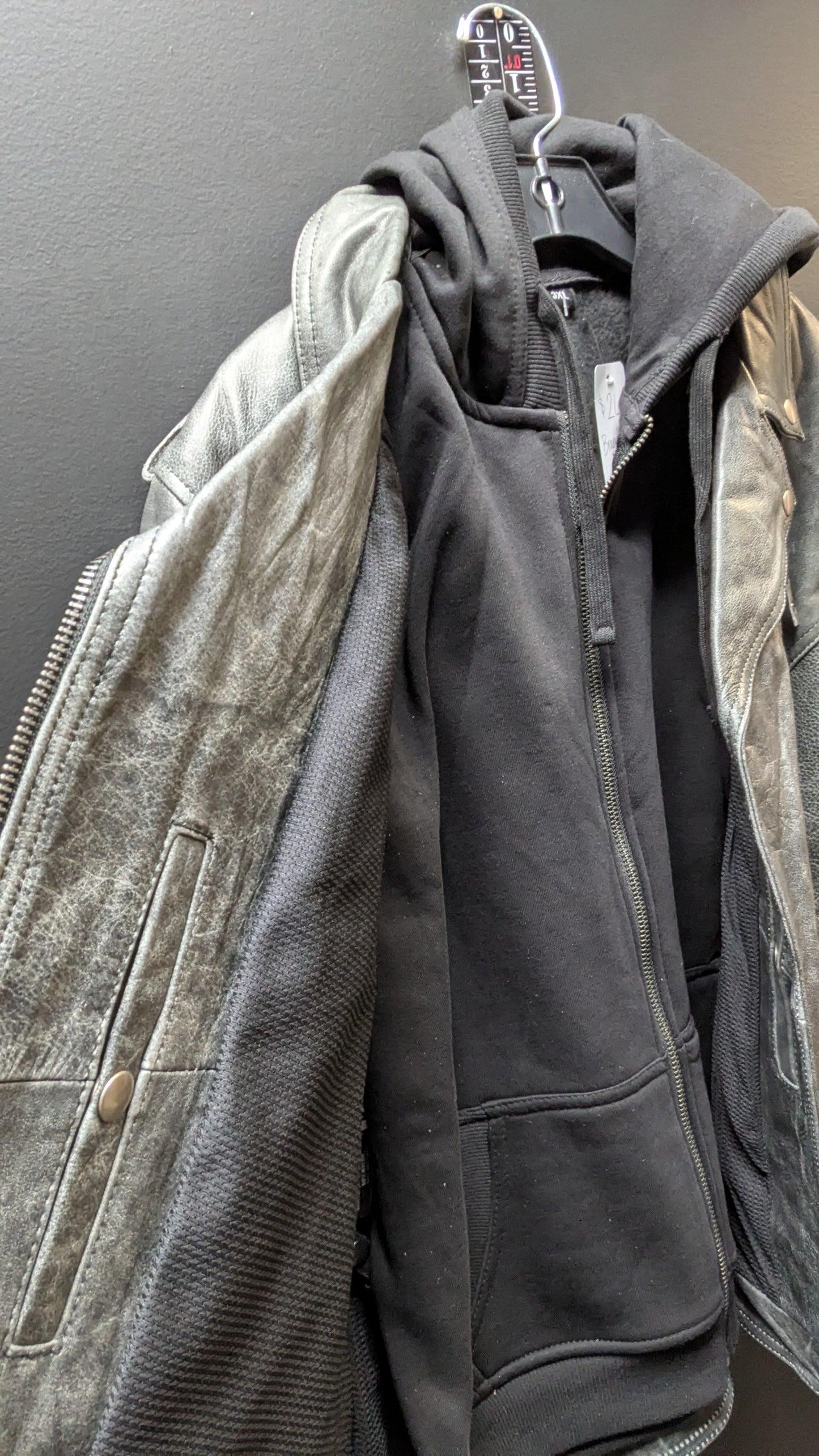 NEW! Derringer Leather Lined Hooded Jacket -3XL