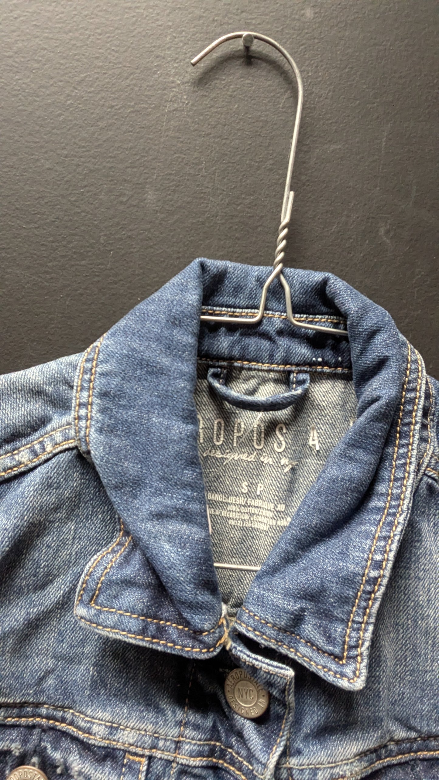 Kids “Aristotle” Distressed Jean Vest — Size Small