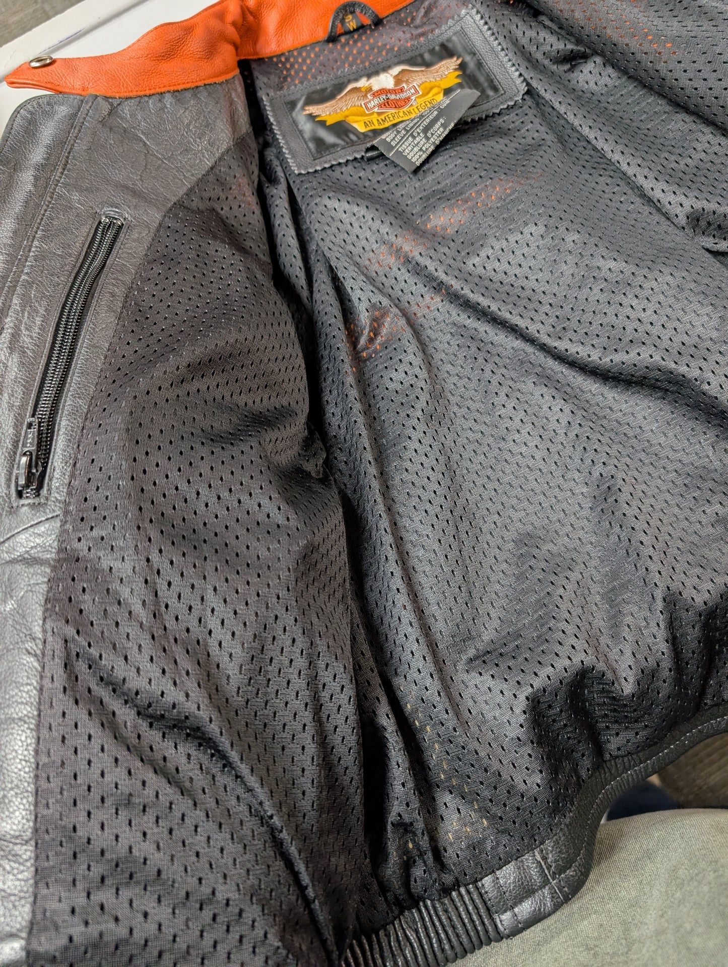 Women's Small Vintage Leather Harley Davidson Riding coat