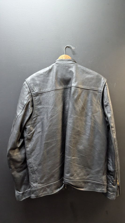 Lil Joe’s Legendary Leathers Cafe Racer Jacket – Black Leather XL