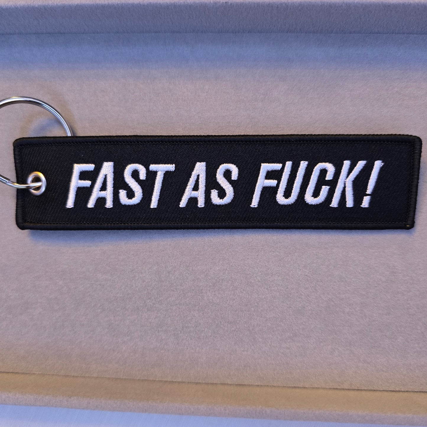 Fabric Patch Style Keychain