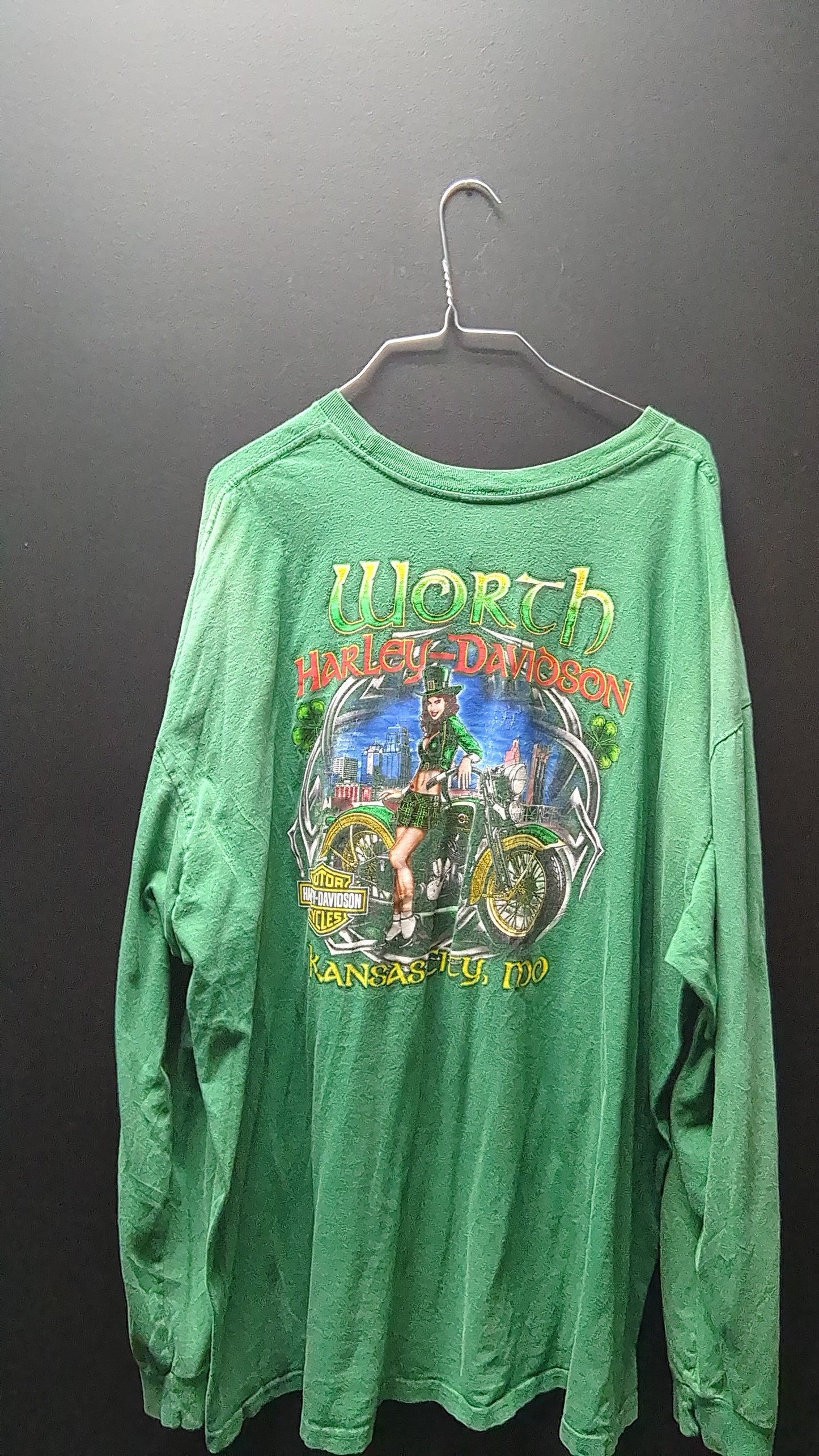 Harley Davidson Shamrock Long Sleeve T-shirt
