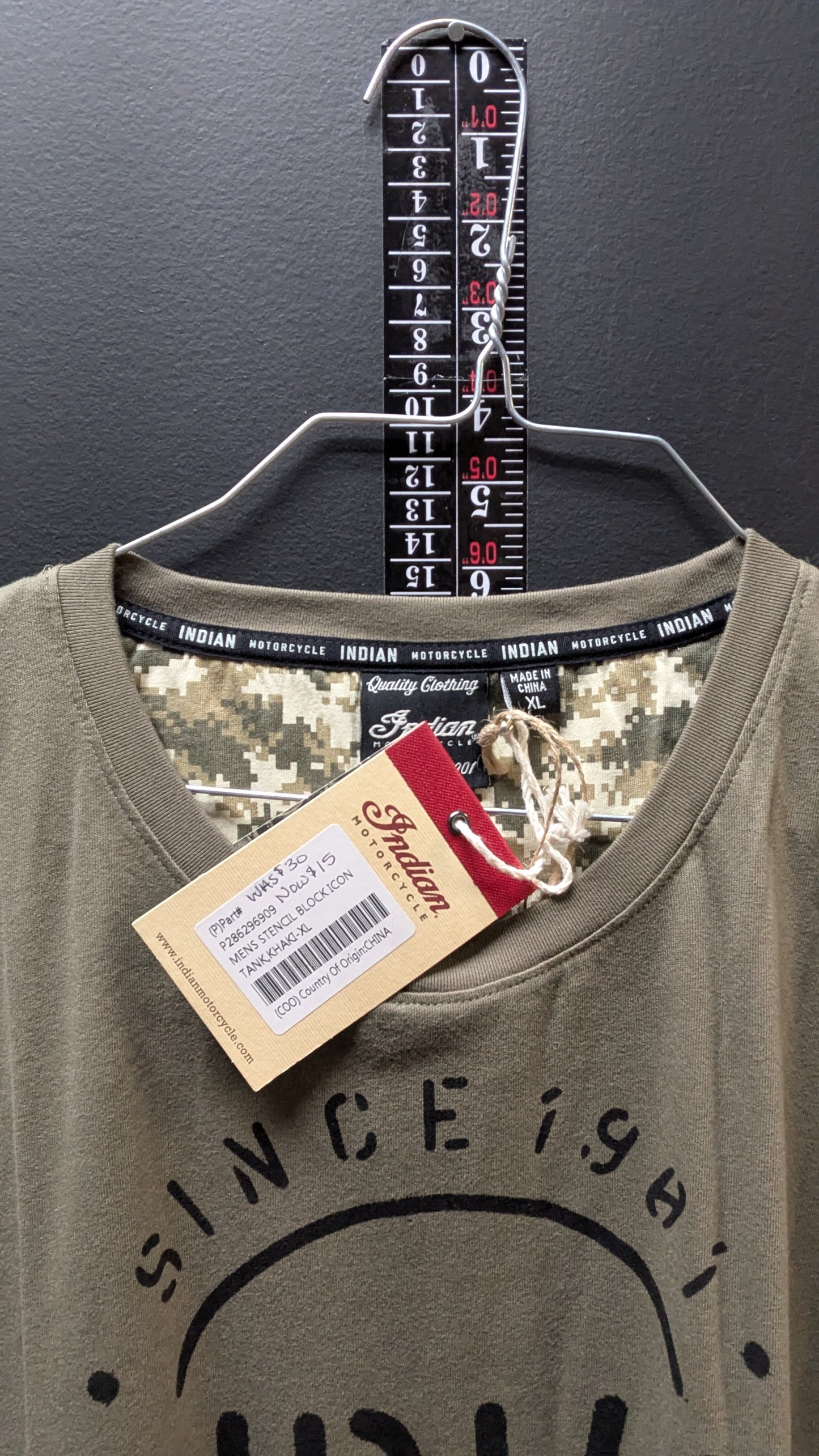 New! Indian Motorcycle Men Sleeveless Shirt - size medium