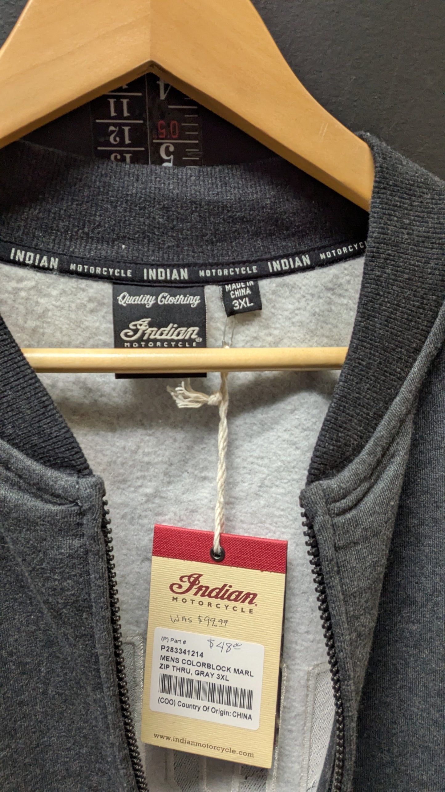 NEW! Indian Motorcycle Embroidered Men's Bomber Jacket - Size 3XL