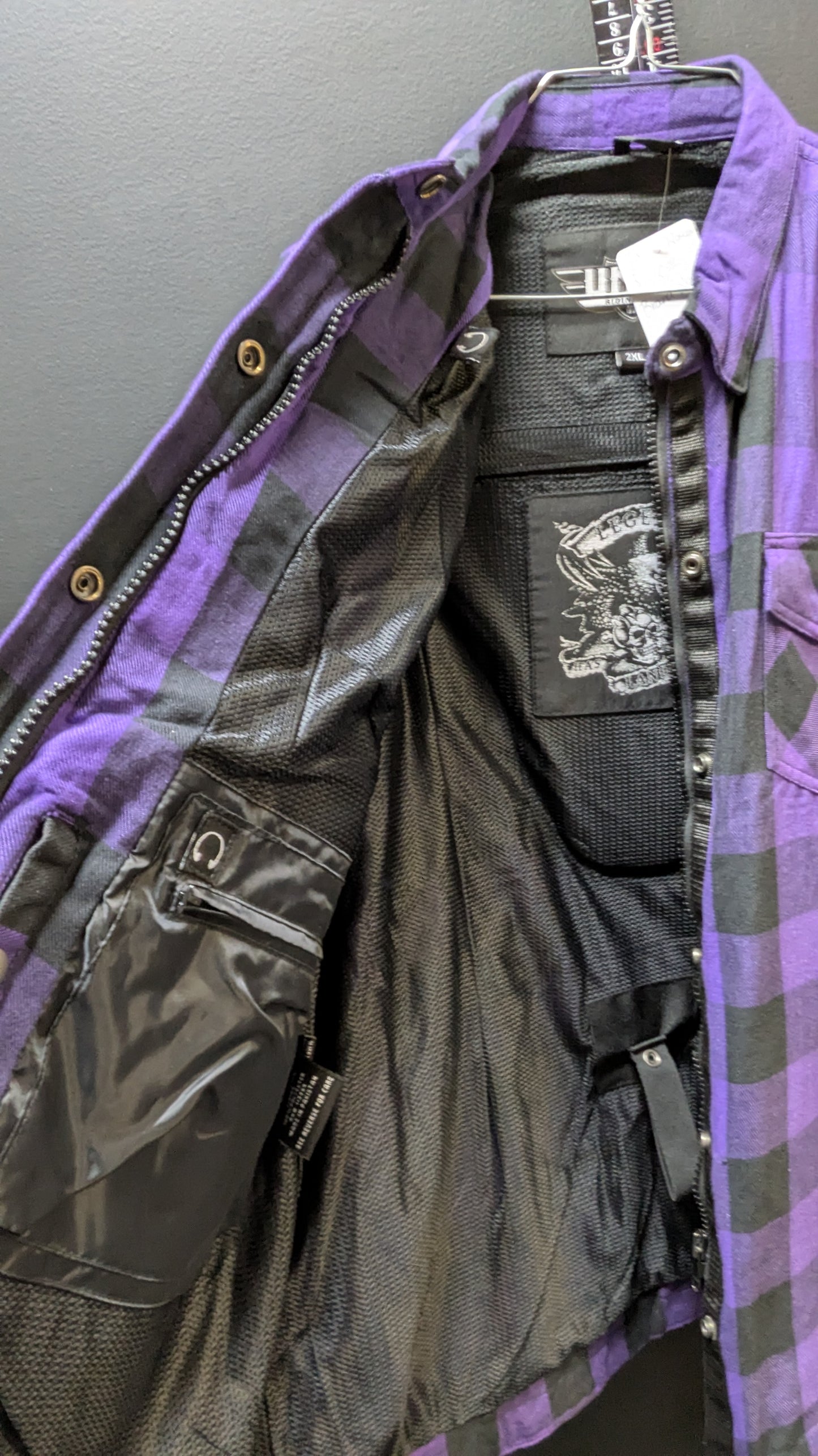 NEW! UNK Riding Gear Kevlar Women's Flannel Jacket - Size  2XL