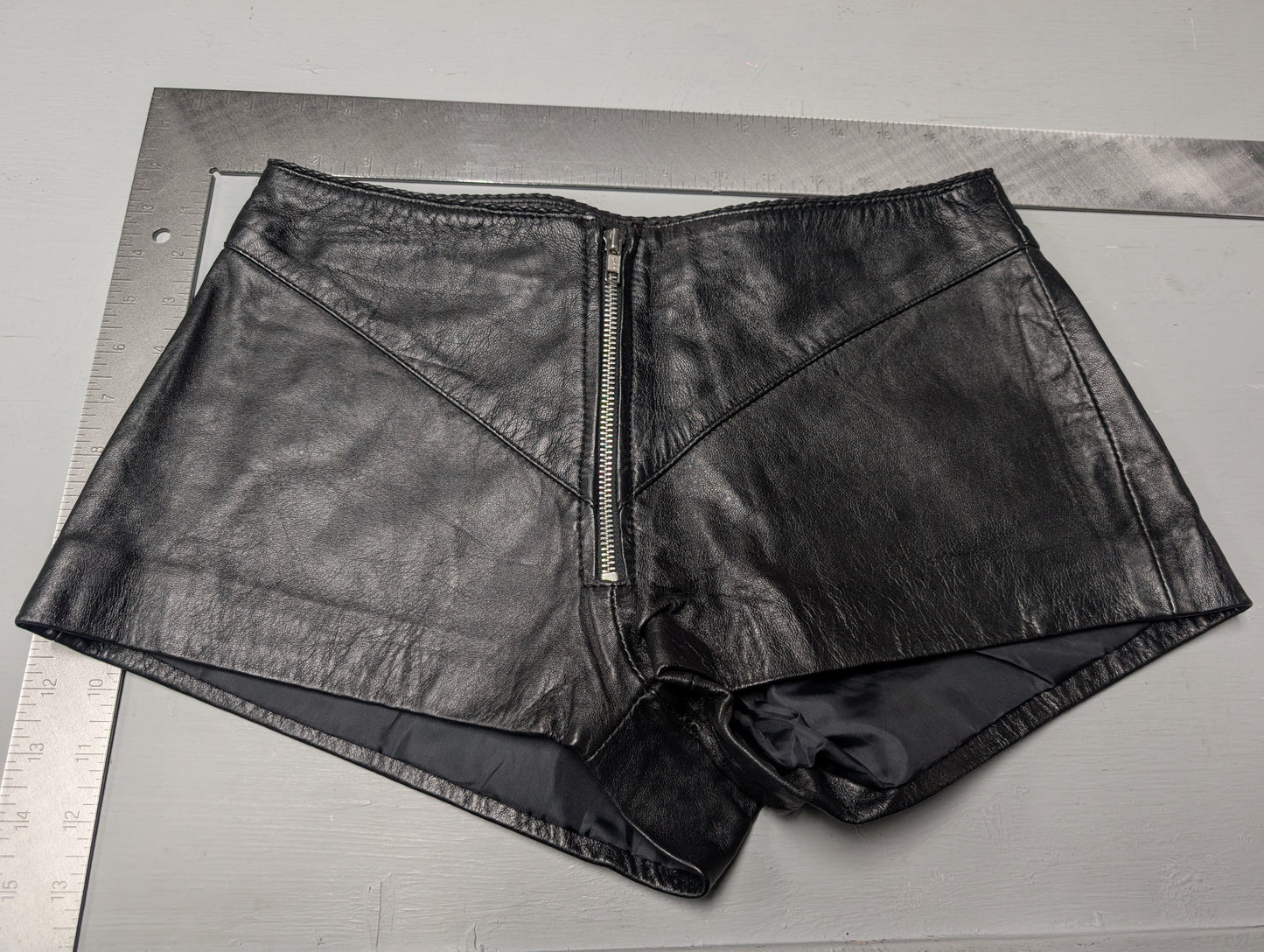 Leather shorts women's large