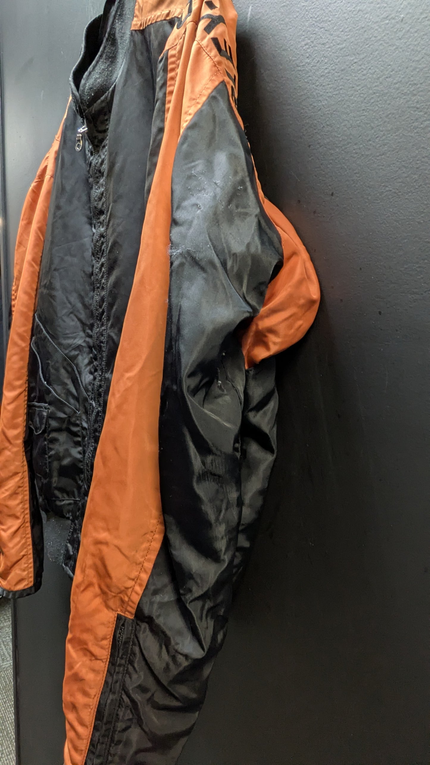 Harley-Davidson Nylon Riding Jacket Black & Orange – Size Large