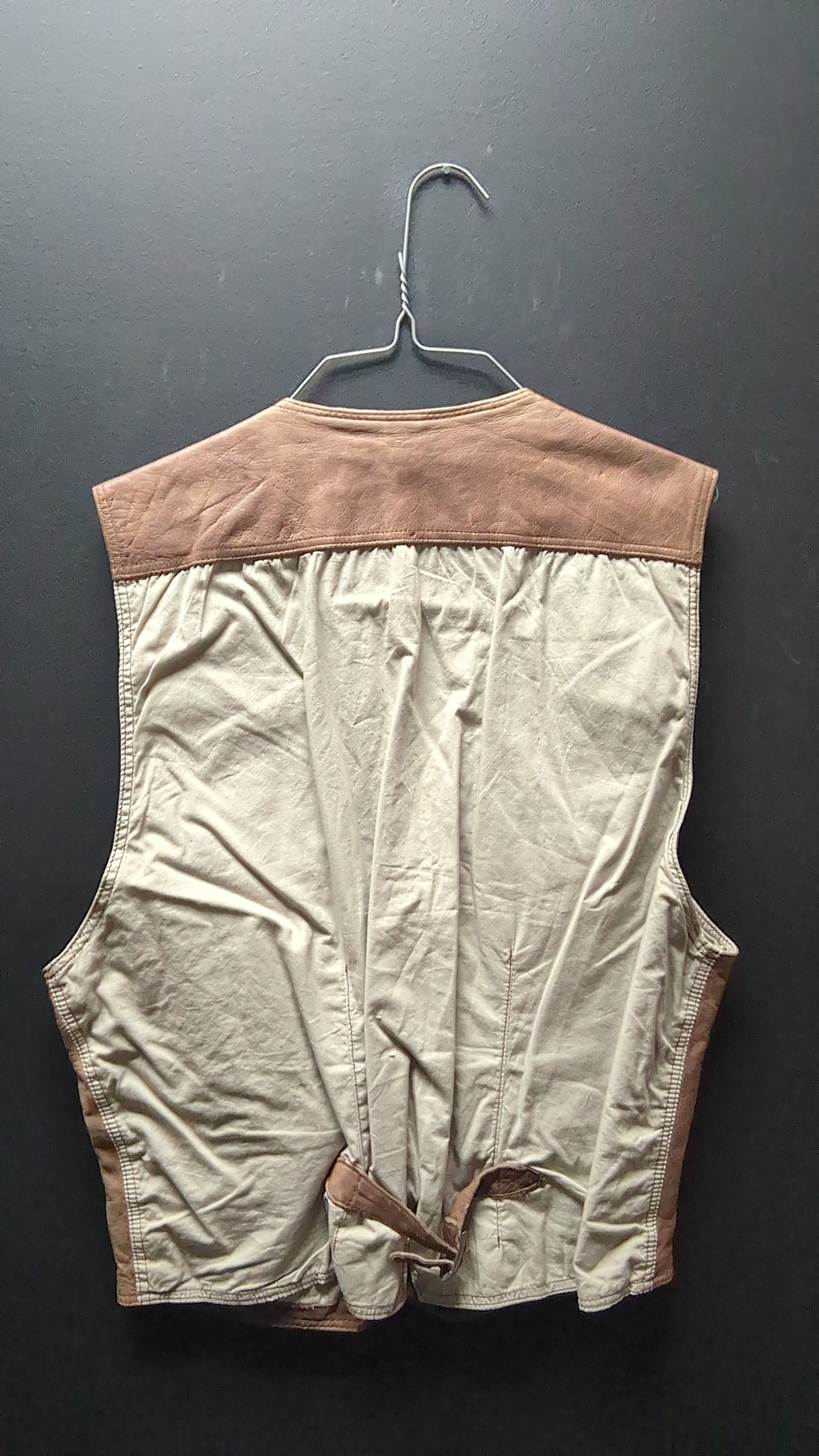 Men's Brown Leather Vest