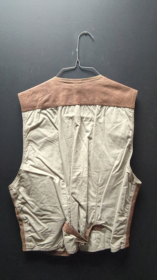 Men's Brown Leather Vest