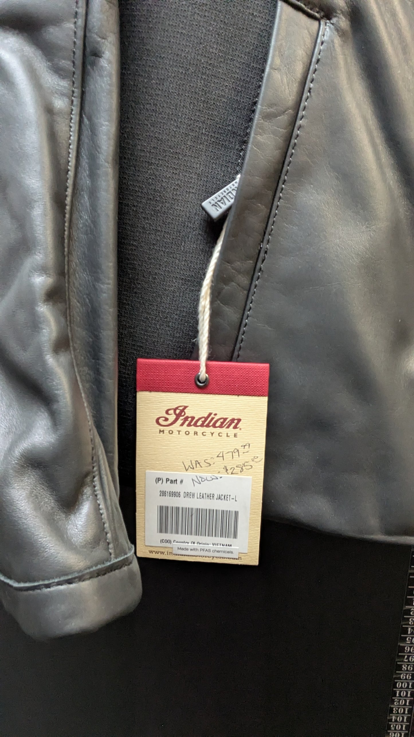 New! Indian Motorcycle Woman's Drew Leather Jacket-large