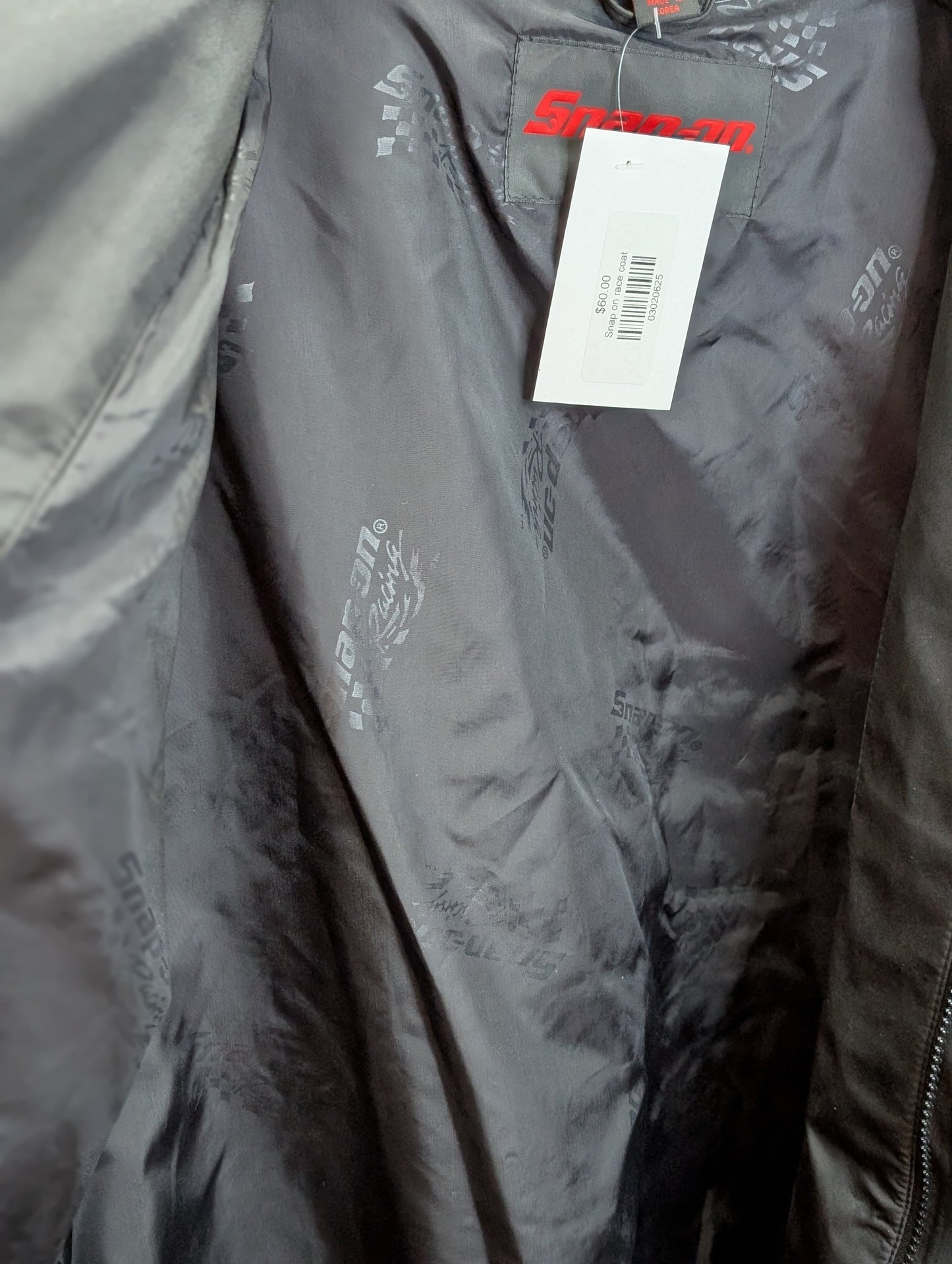 Snap-on race coat
