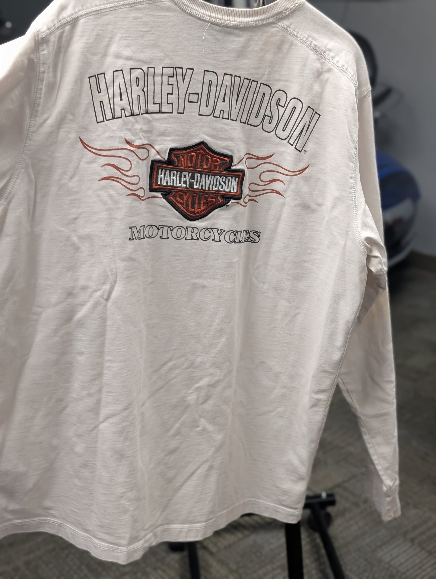 White Harley-Davidson long sleeve t-shirt large