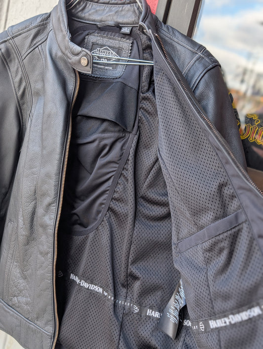 Leather Harley Davidson women's riding coat