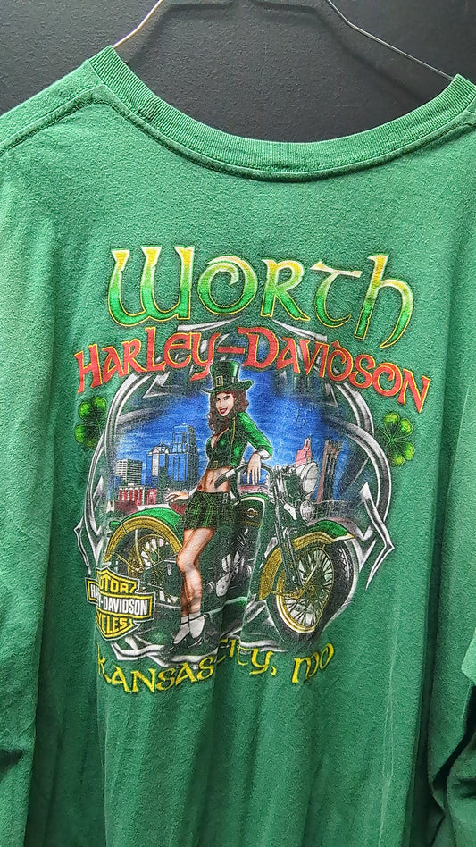 Harley Davidson Shamrock Long Sleeve T-shirt