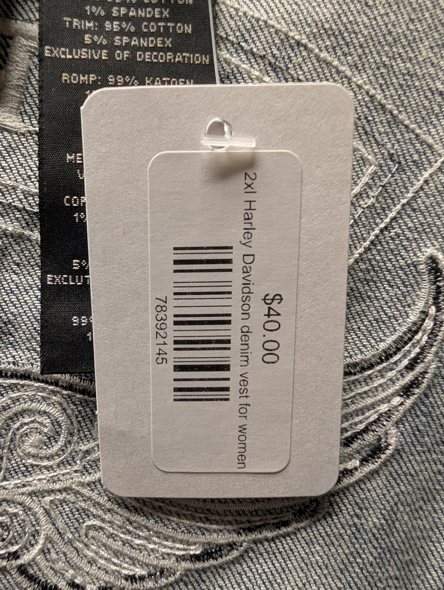 2xl Harley Davidson denim vest for women