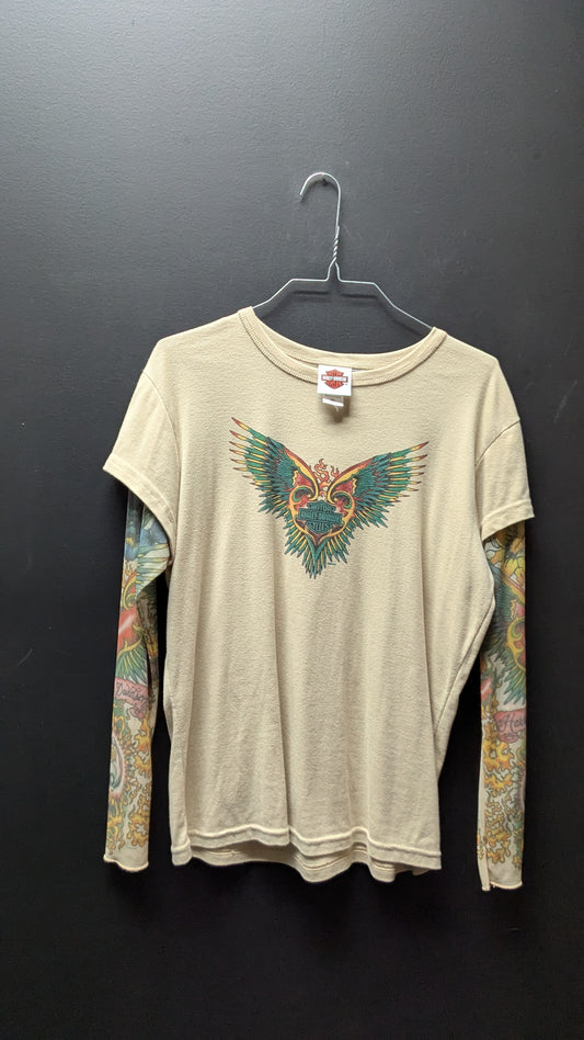 Harley Tattoo sleeve women's top