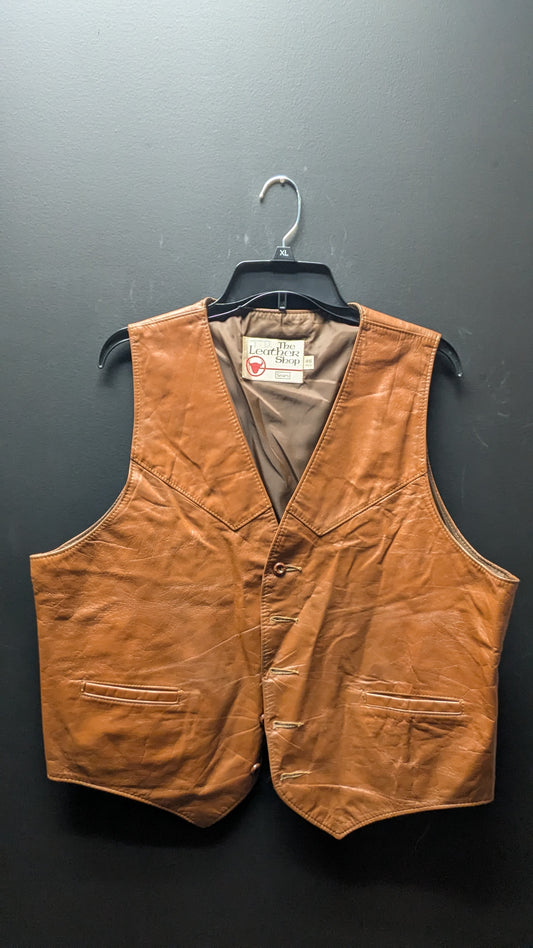 Sears Leather Shop Men's Vest-Large