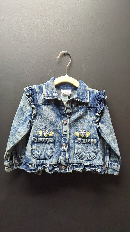 Toddler Frilly Jean Jacket