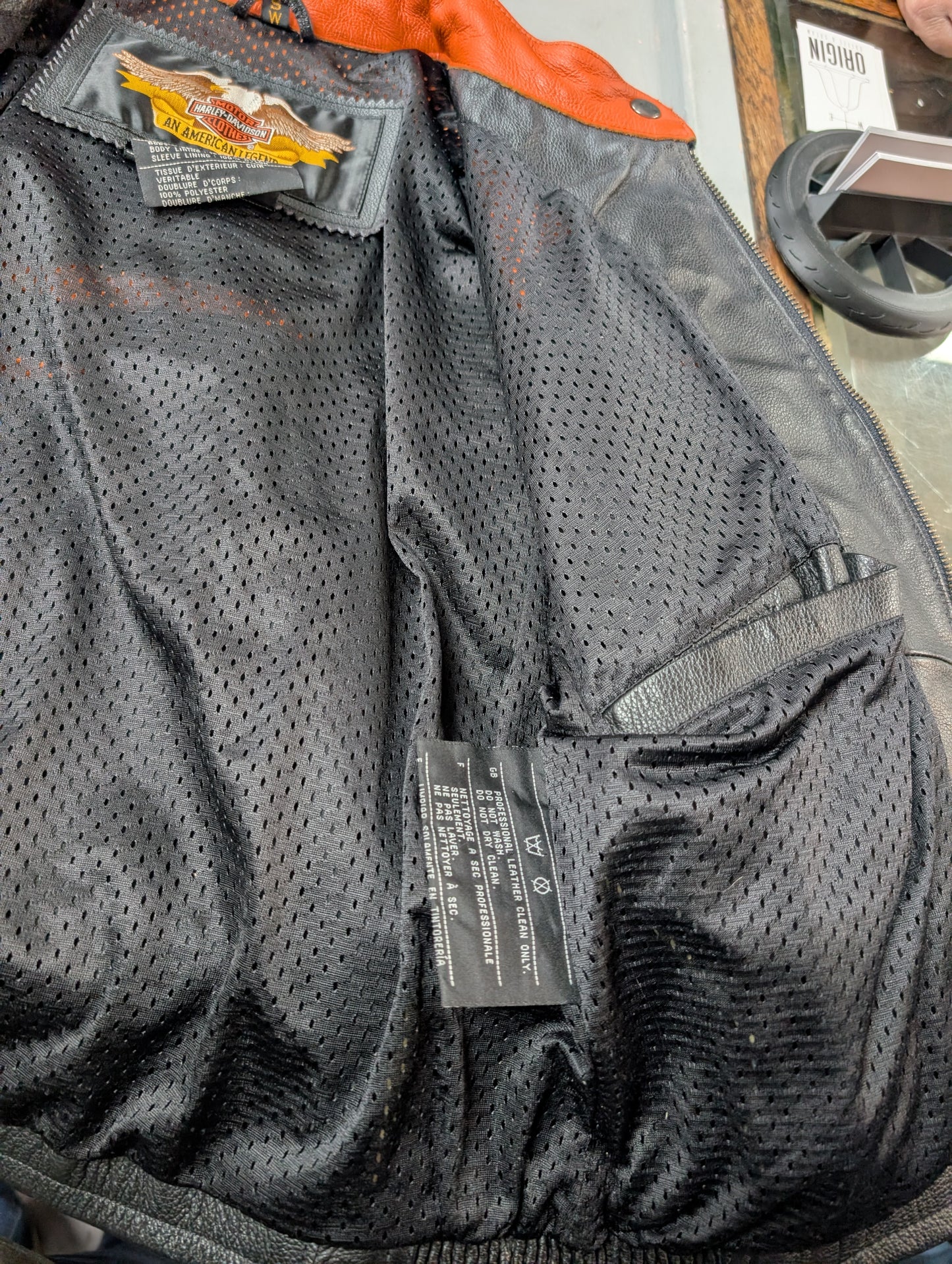 Women's Small Vintage Leather Harley Davidson Riding coat