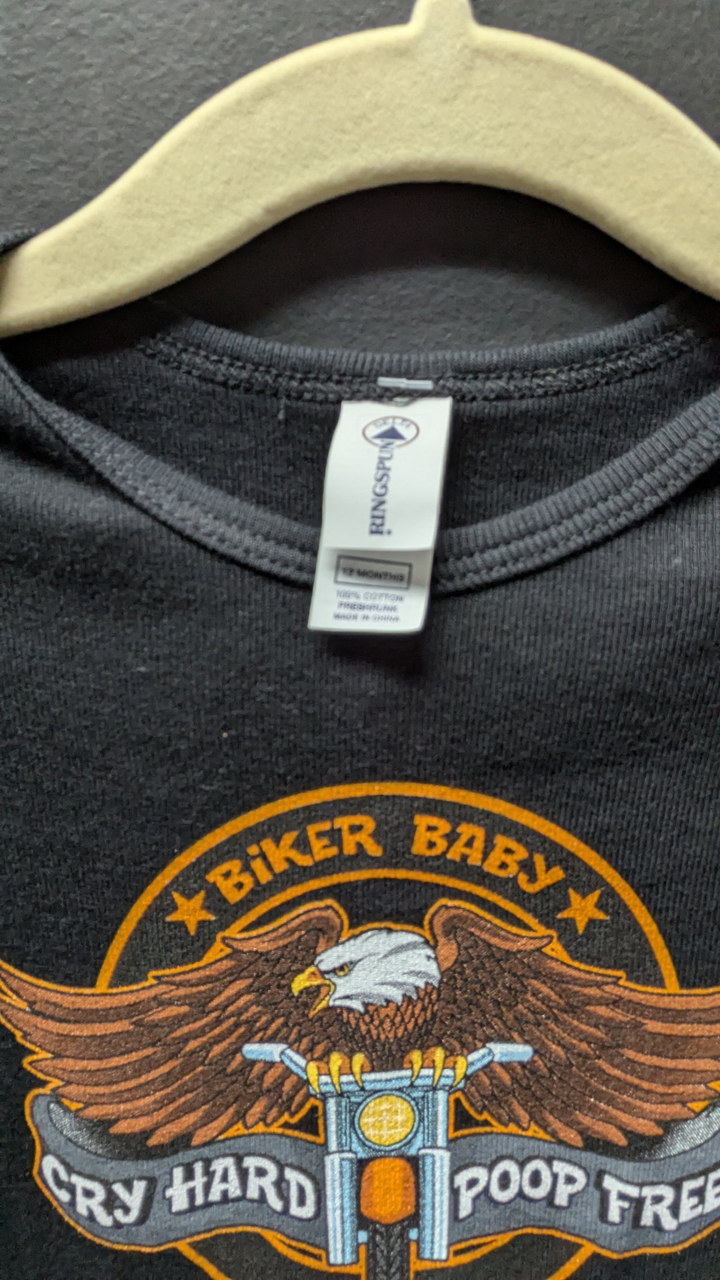 Infant Biker Baby Onesie -12 months