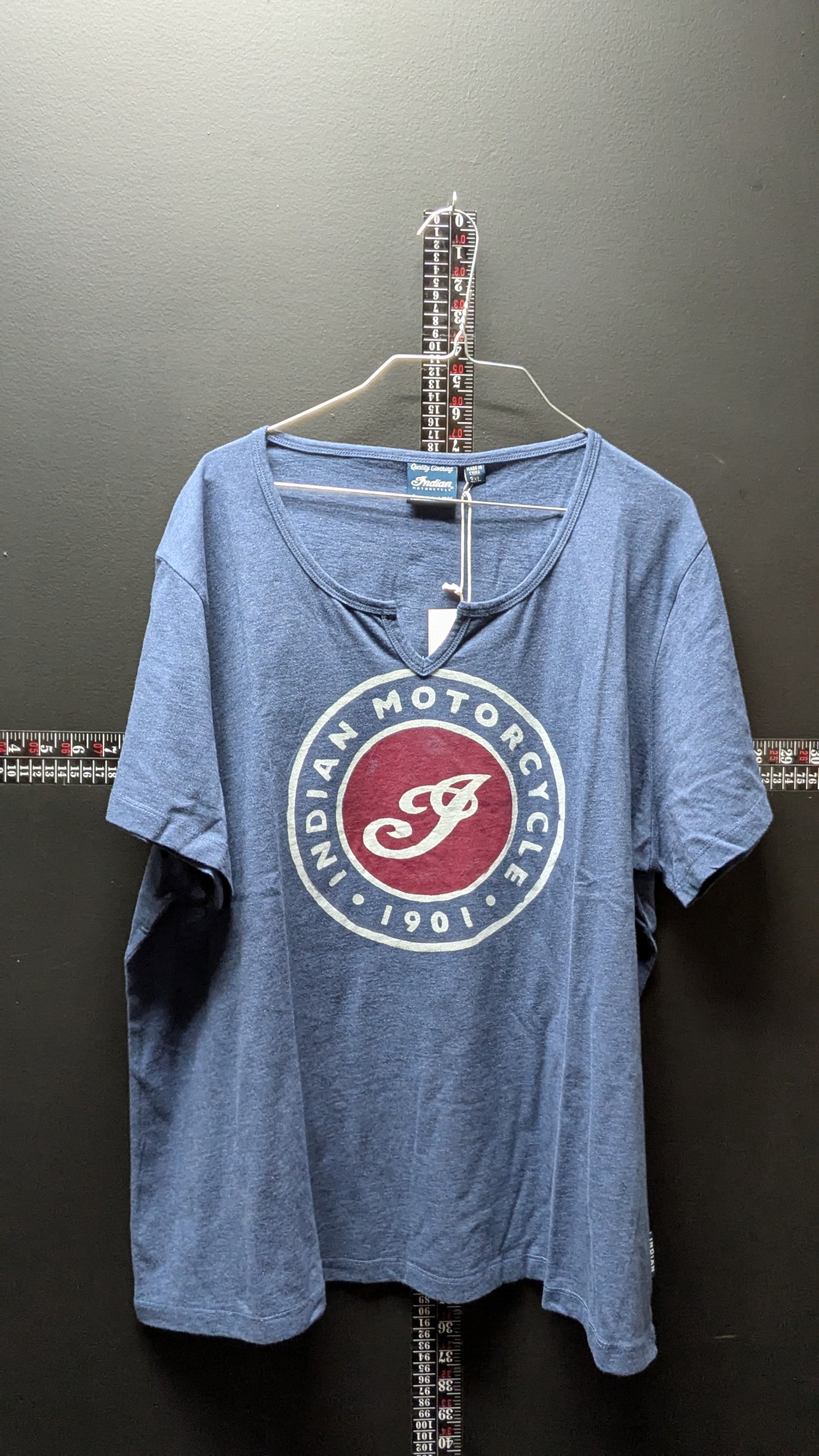 Indian Motorcycle Women’s Graphic Tee – Blue Logo Shirt NWT 3XL