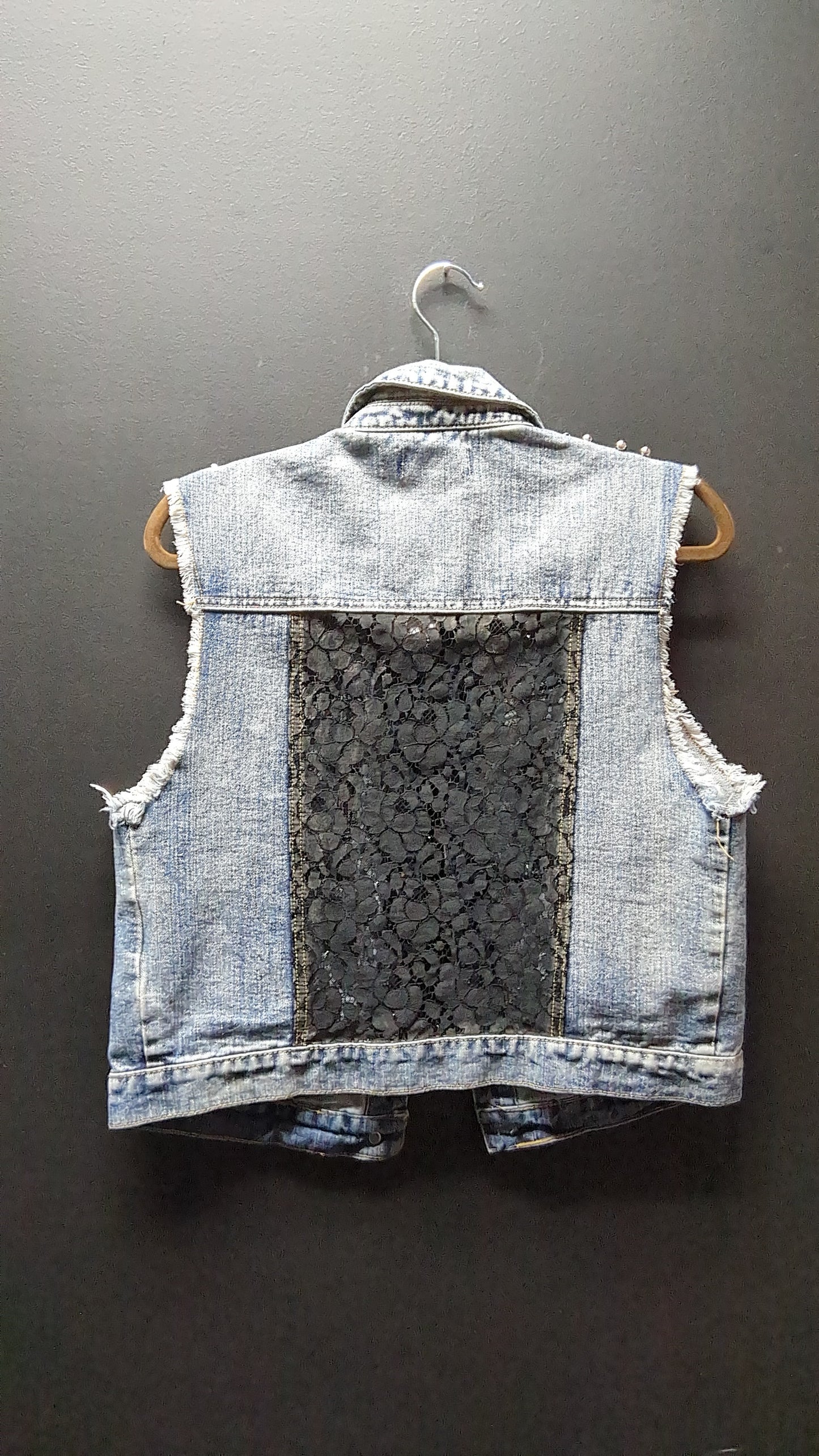 Gems & Lace! Jean vest