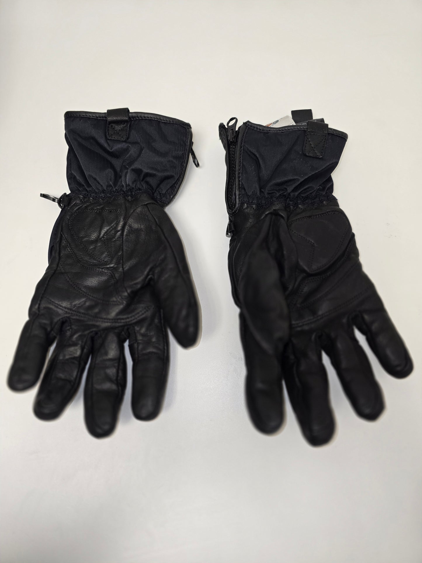 Harley Davidson Womens Reflective W/Elastic Wrist Zipper Gloves 97215-14VW