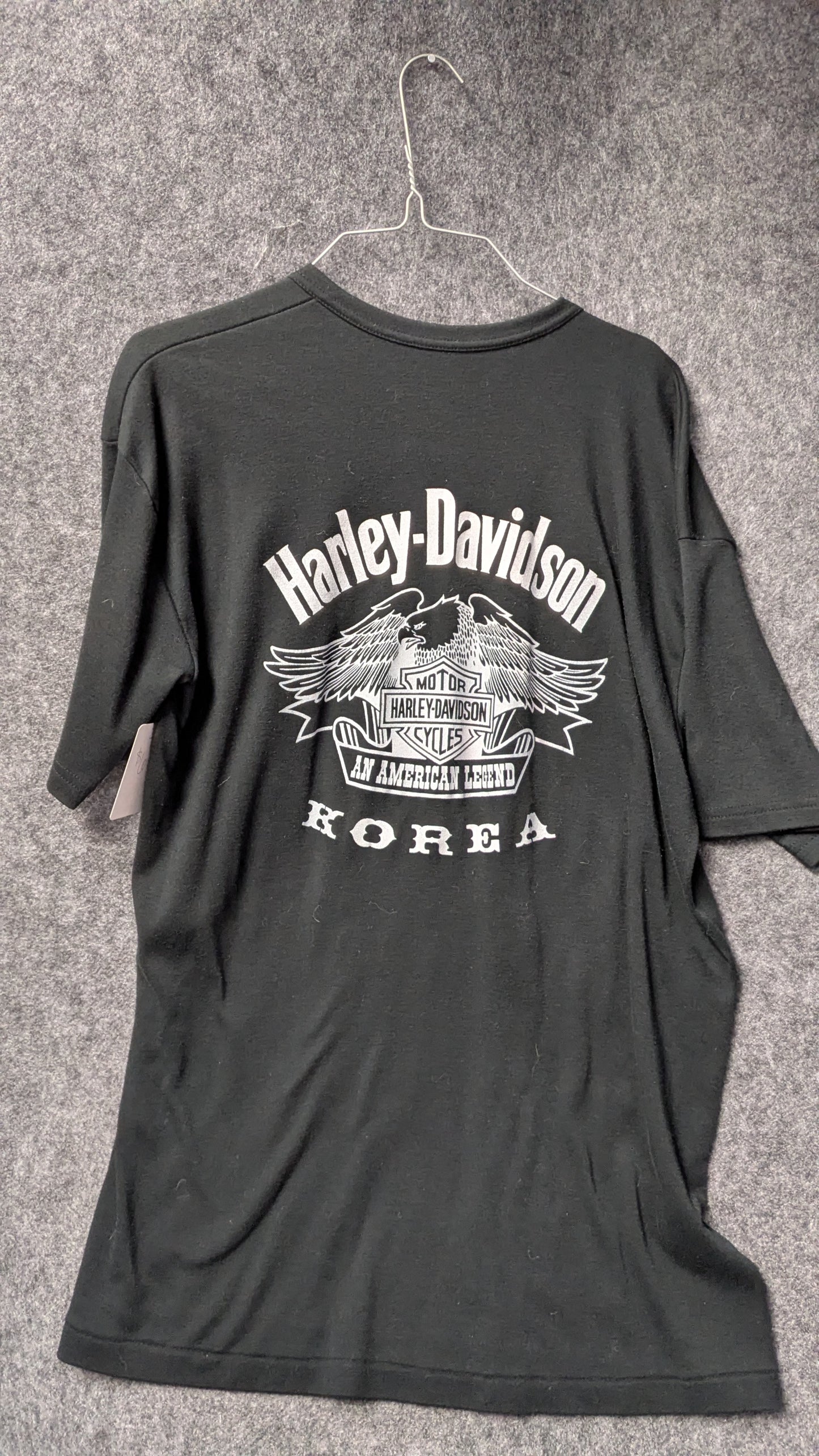 Harley-Davidson “Harleys & Whiskey” Vintage Graphic Tee – Black – Korea Dealer Back Hit