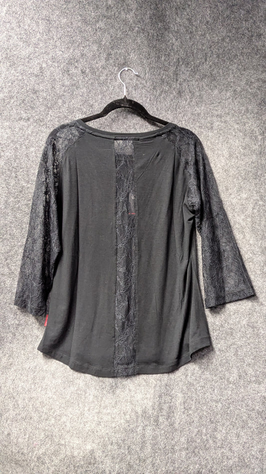 Victory Motorcycles Women’s Black Lace Sleeve Top – Size M (NWT)