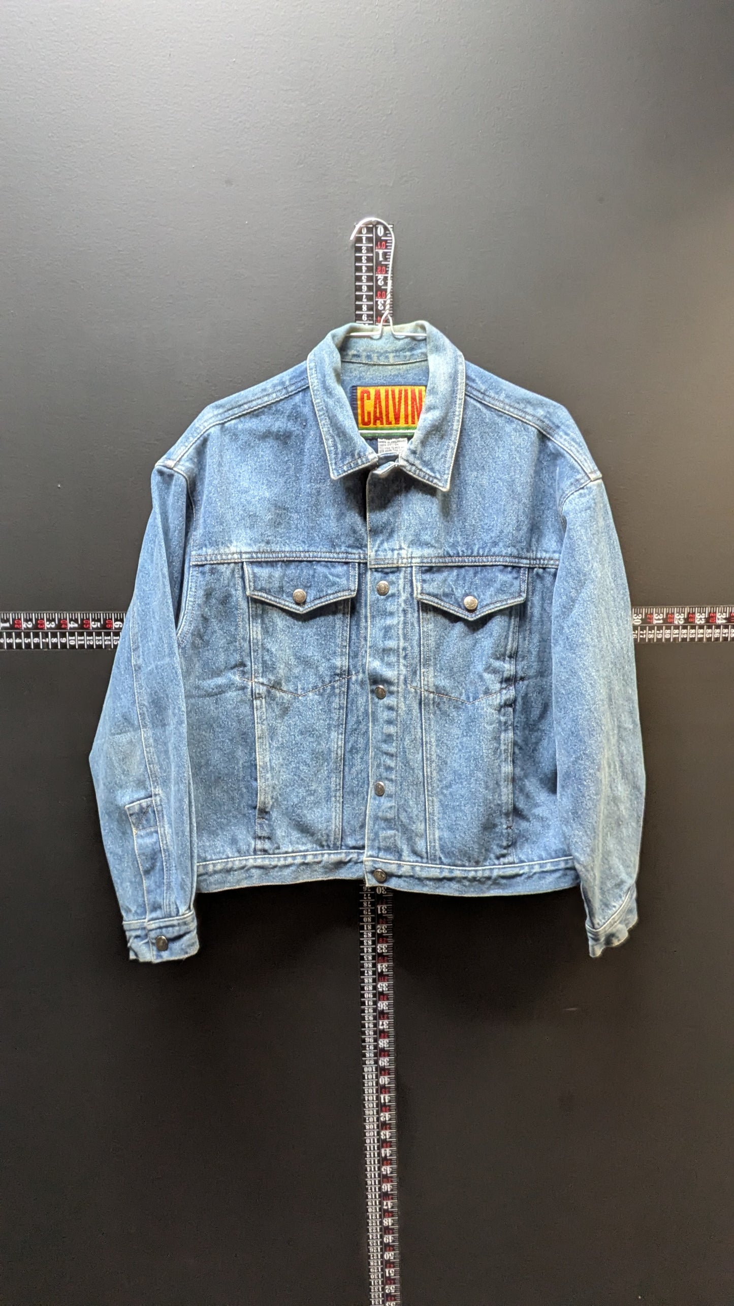 Vintage 90s Calvin Klein Denim Jacket Men’s Medium Classic Trucker