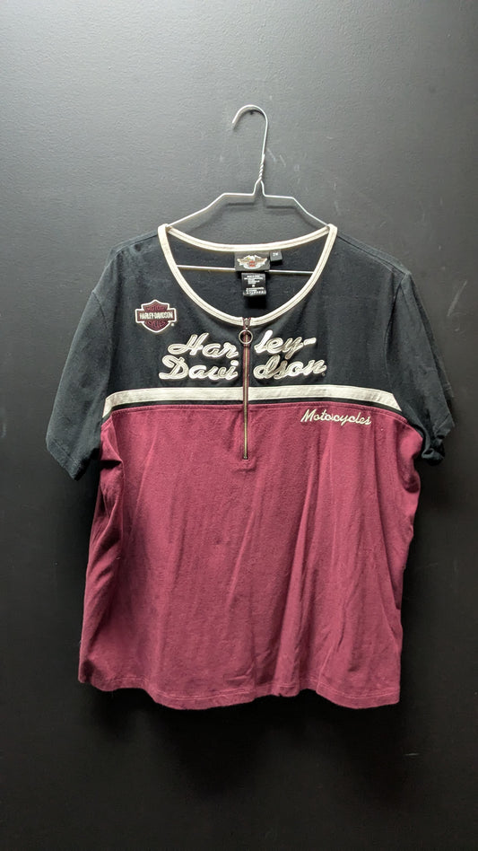 Front Zip Harley Shirt