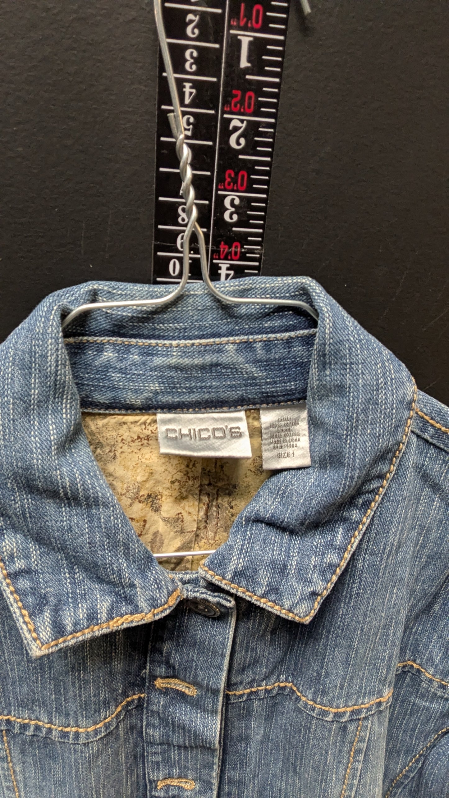 Chico's Women's Denim Jacket-size 1