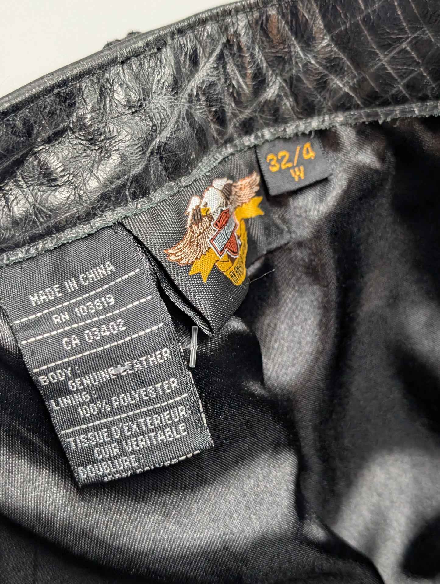Vintage Y2K era genuine Leather 32" Women's lined pants