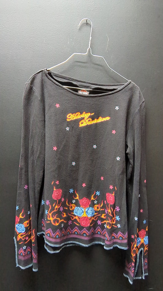 Vintage Floral Harley Long Sleeve Shirt