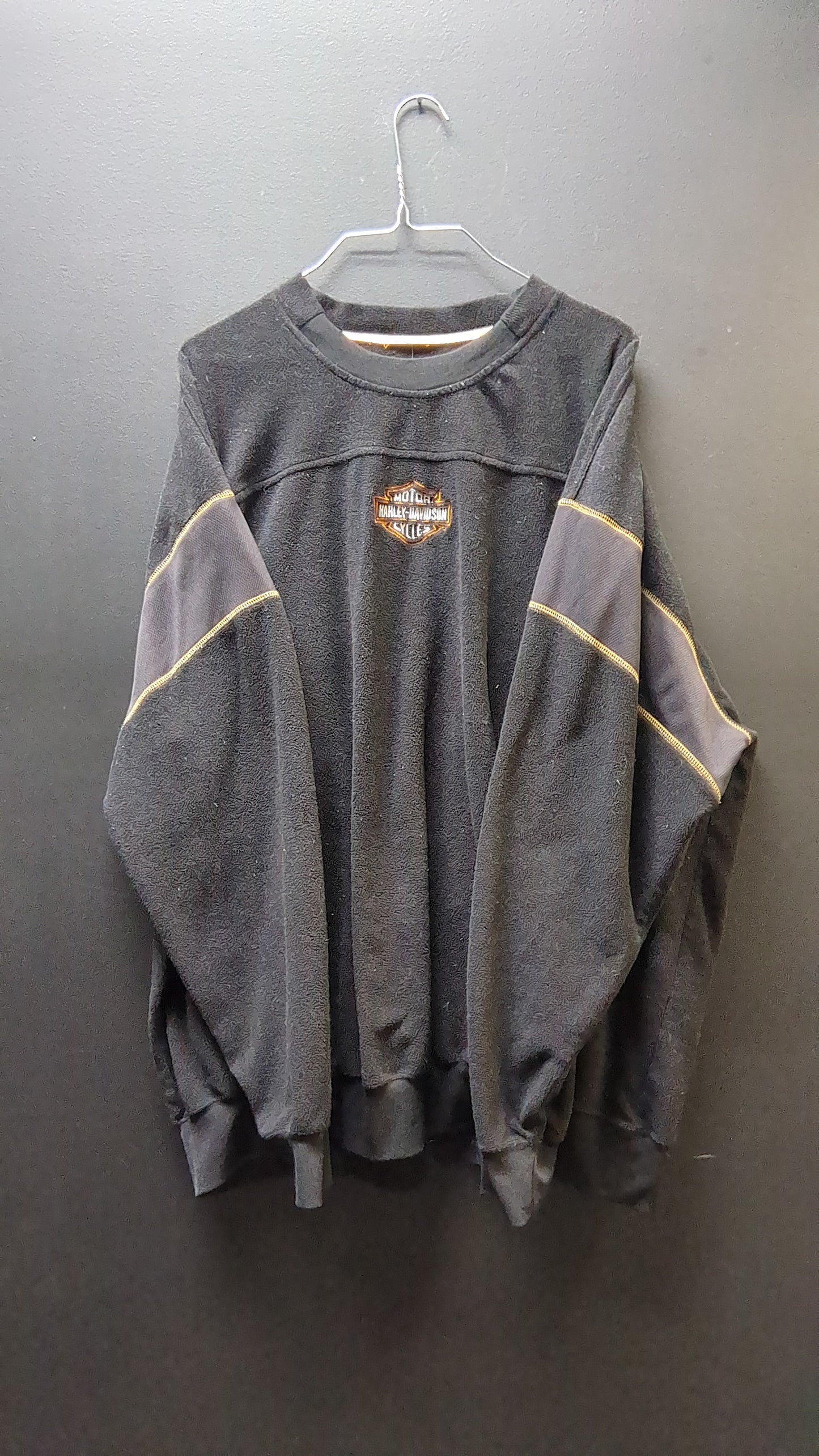Harley-Davidson Black Fleece Pullover Sweatshirt Parker Heights IA Mens XL